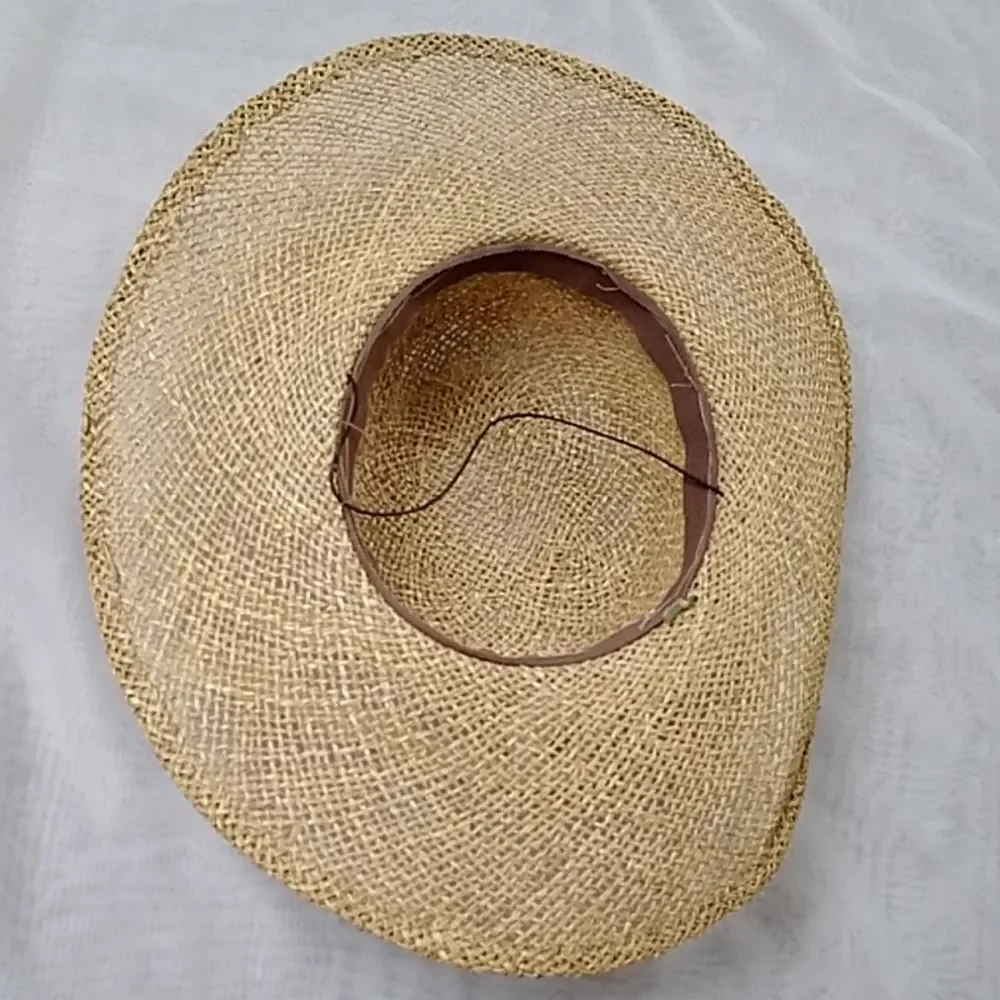 Vintage Handmade Straw Hat - Picture 3 of 6